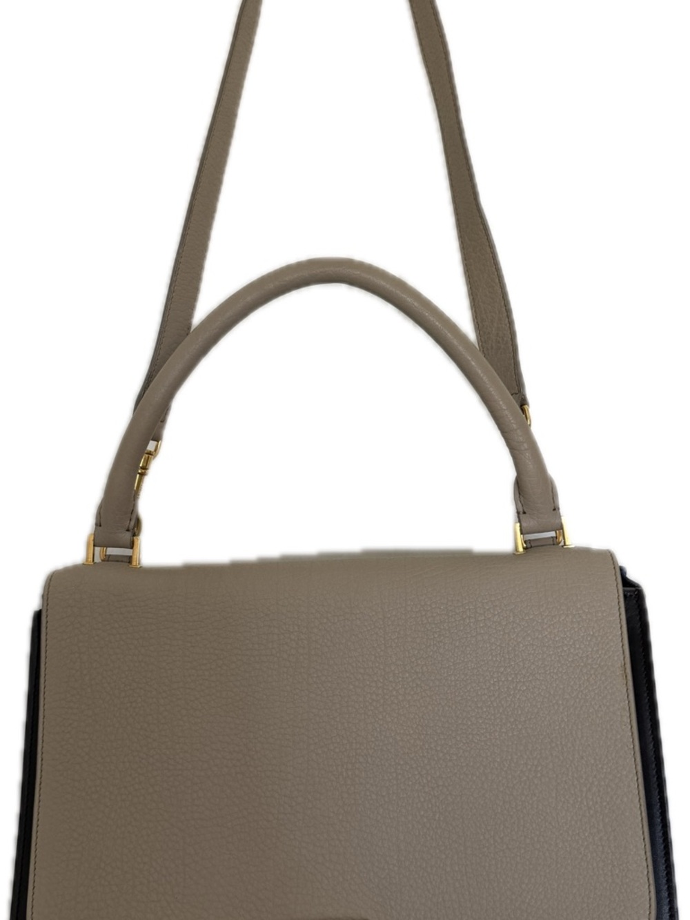 CelineTri-Color Trapeze Leather & SuedeTop Handle Bag - dust bag included - Picture 11 of 13